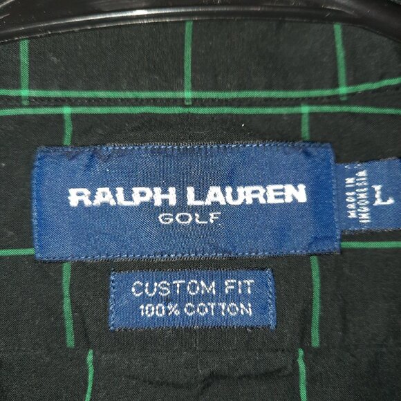 Ralph Lauren Golf Mens Large Button Up Shirt Long Sleeves Custom Fit Checkered - Picture 3 of 4
